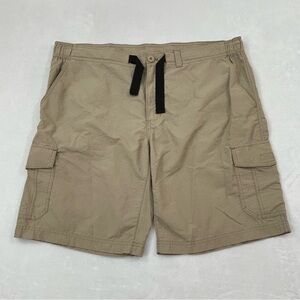 Eddie Bauer Tan Nylon Outdoor Hiking Cargo Pockets Shorts Men’s XXL Size 42